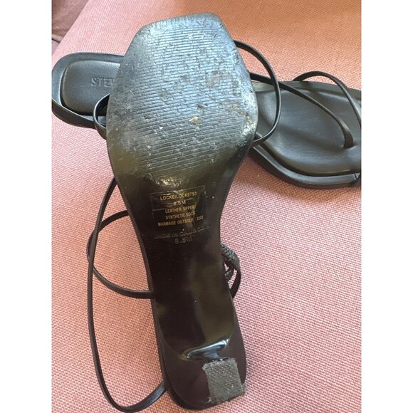 Steve Madden Locke High Heels in Black 8.5 with box Womens Sandals - Picture 12 of 16